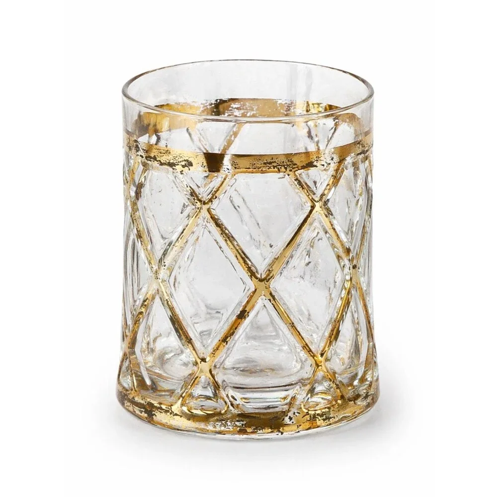Vtge Mid Century Joseph Altuzarra Cocktail Barware set of 7 Glass tumblers